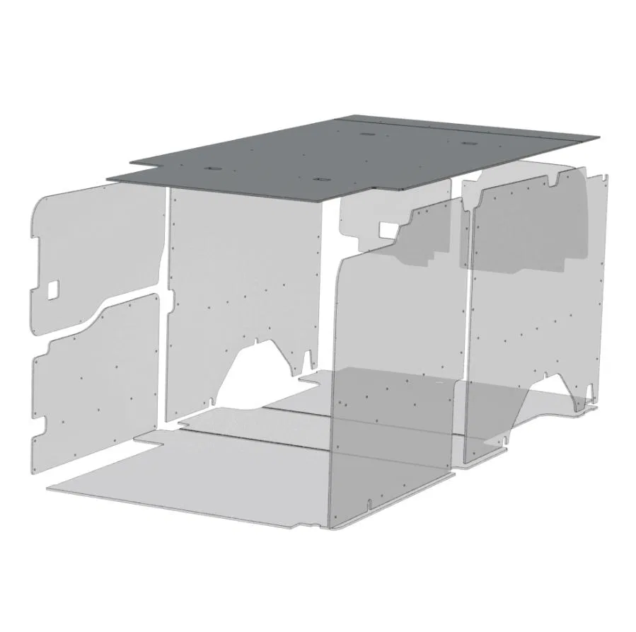 745-114-2614.LX – LEGEND FLEET Van Ceiling Liner, White Polypropylene Outer Layer With A Plastic Core Backed With Foa...